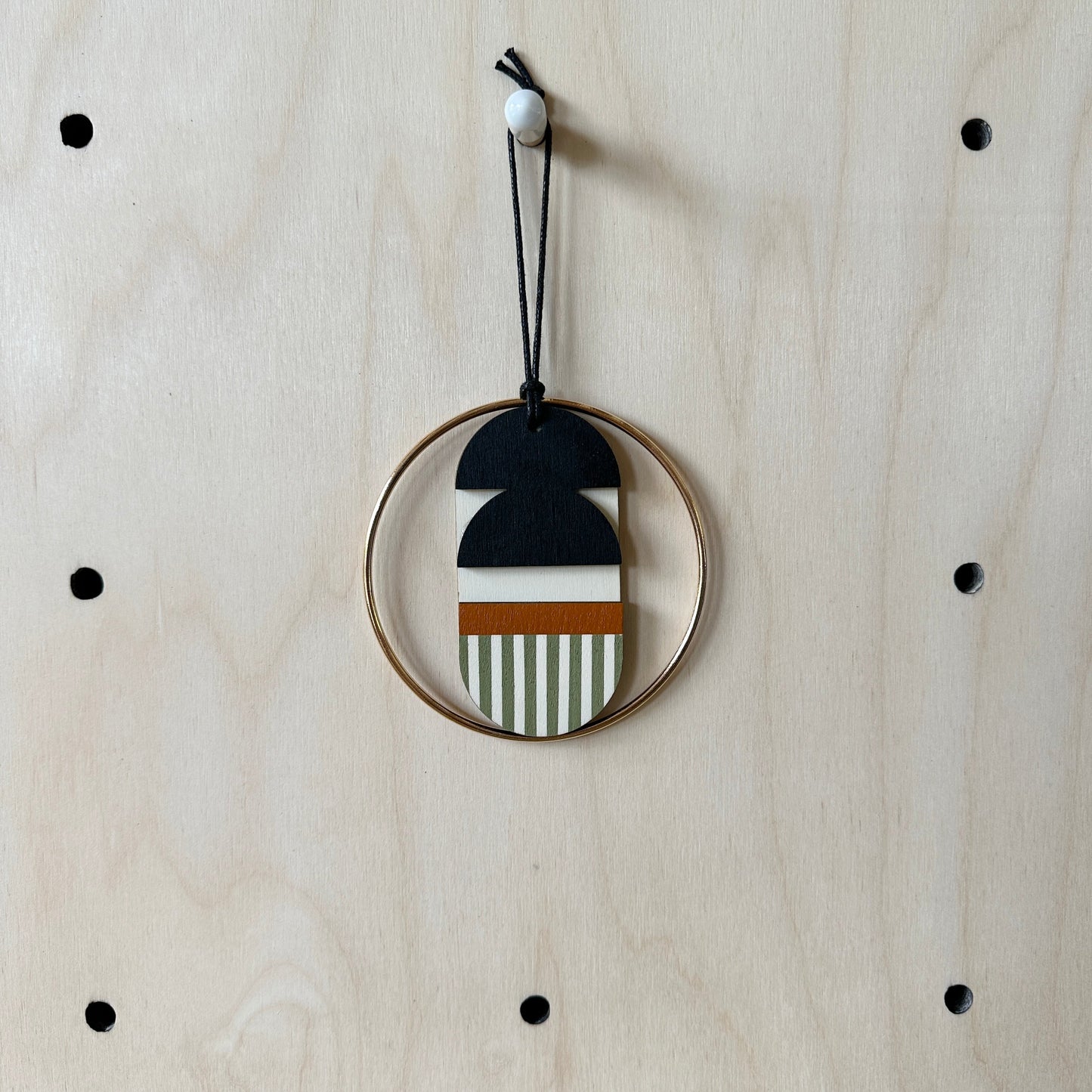 Original Small Geometric Wall Hanging - Mini Mid-Century Wall Art - Little Wooden Decoration - Contemporary Wall Decor