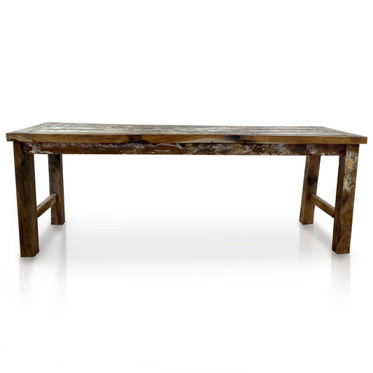 Recycled Teak Wood Dining Table 220×80x80cm