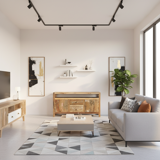 Recycled Teak Wood Large TV Stand 140x40x75cm