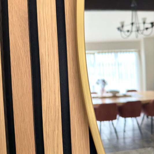 Rei - Extra Large Round Gold Metal Circle Mirror - 120cm x 120cm