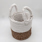 Set of 3 Natural Seagrass Storage Baskets 14-16-17 cm