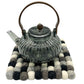 Square Felt Ball Placemat | Multi Grey