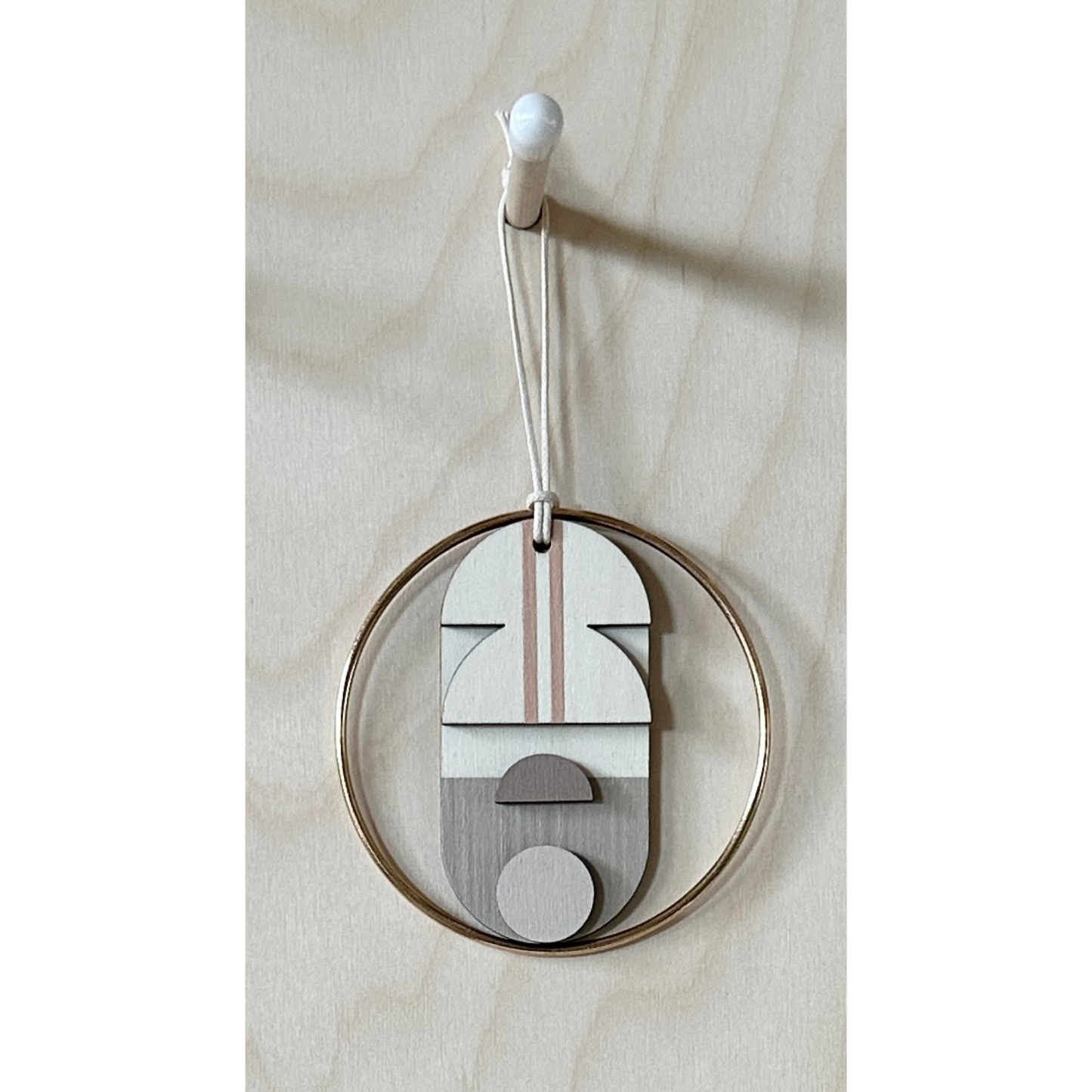 Geometric - Mini Mid-Century Wall Art - Pink & Natural Decoration - Contemporary Wall Decor