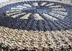 Round Seagrass Black & Tan - Inner Sun - 1m