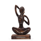 Wooden Yoga Lady | Cow Face Pose | Antique Finish