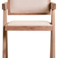 Ivory Fabric and Grey Wash Beech Wood Dining Chair | Cebu