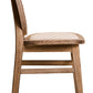 Cebu White Wash Wood and Round Rattan Dining Chair with Beige Seat
