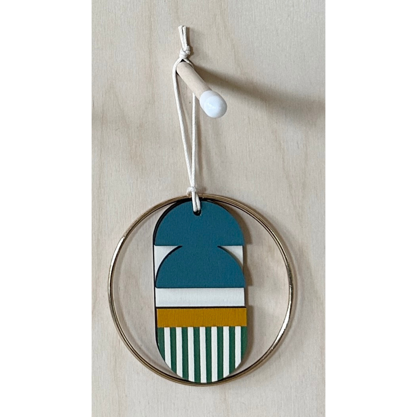 Small Geometric Wall Hanging - Mini Mid-Century Wall Art - Little Wooden Decoration - Contemporary Wall Decor