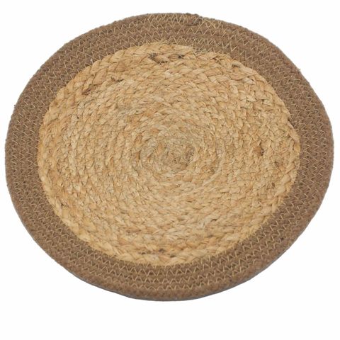 Natural Placemat | Jute & Cotton | Natural Border