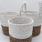 Set of 3 Natural Seagrass Storage Baskets 14-16-17 cm