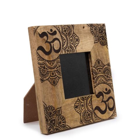 Small Mango Wood Frame | Mandala | Black | 10x10cm