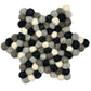 Star Shape Felt Ball Centre Mat | Multi Grey
