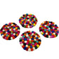 Round Felt Ball Coasters | Multi Colour | Set of 4