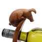 Handmade Wood Balance Wine Holder with Pig