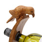 Handmade Wood Balance Wine Holder with Bird