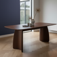 Walnut Dining Table with Curved Legs