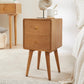 Scandinavian Light Walnut Logan Narrow Bedside Table
