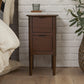 Norway Narrow Walnut Bedside Table