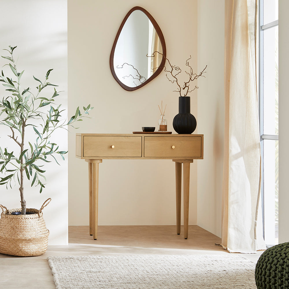 Scandinavian Light Oak Oslo Console, Dressing Table, and Desk