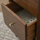 Wright Narrow Walnut Bedside Table