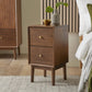 Wright Narrow Walnut Bedside Table