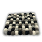 Square Felt Ball Placemat | Multi Grey