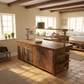 Recycled Teak Wood Centre Display Table 207x97x80cm