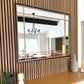 Aimi - Black & Gold Metal Rectangle Window Mirror - 95cm x 120cm