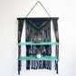 Black Macrame Hanging Shelves - Turquoise