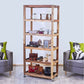 Six Shelf Display with Casters - Recycled Wood