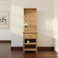 Recycled Teak Wood Hallway Bathroom Stand with Hooks and Storage 61×46×209cm