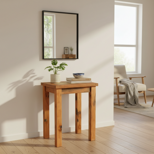 Recycled Teak Wood Tall Kitchen or Hallway Table 61×42×81cm