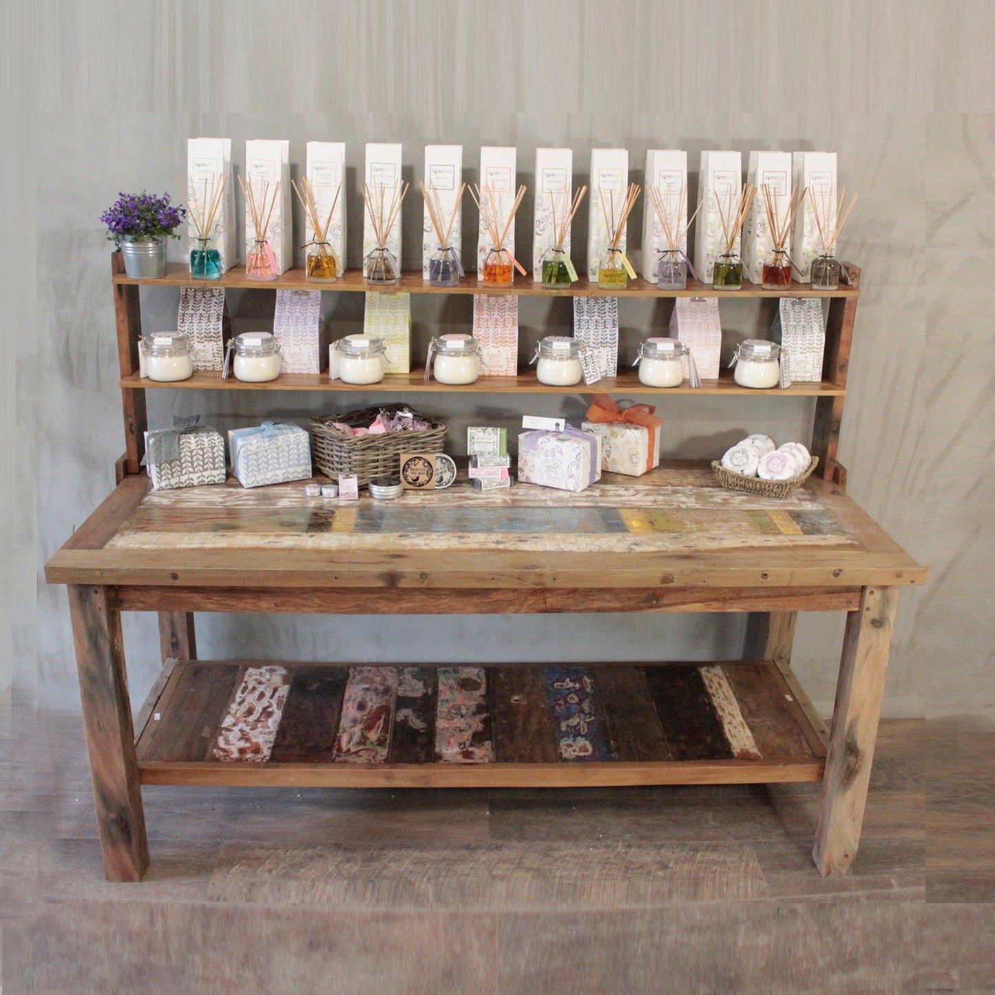 1.8m Standard Table with top shelf