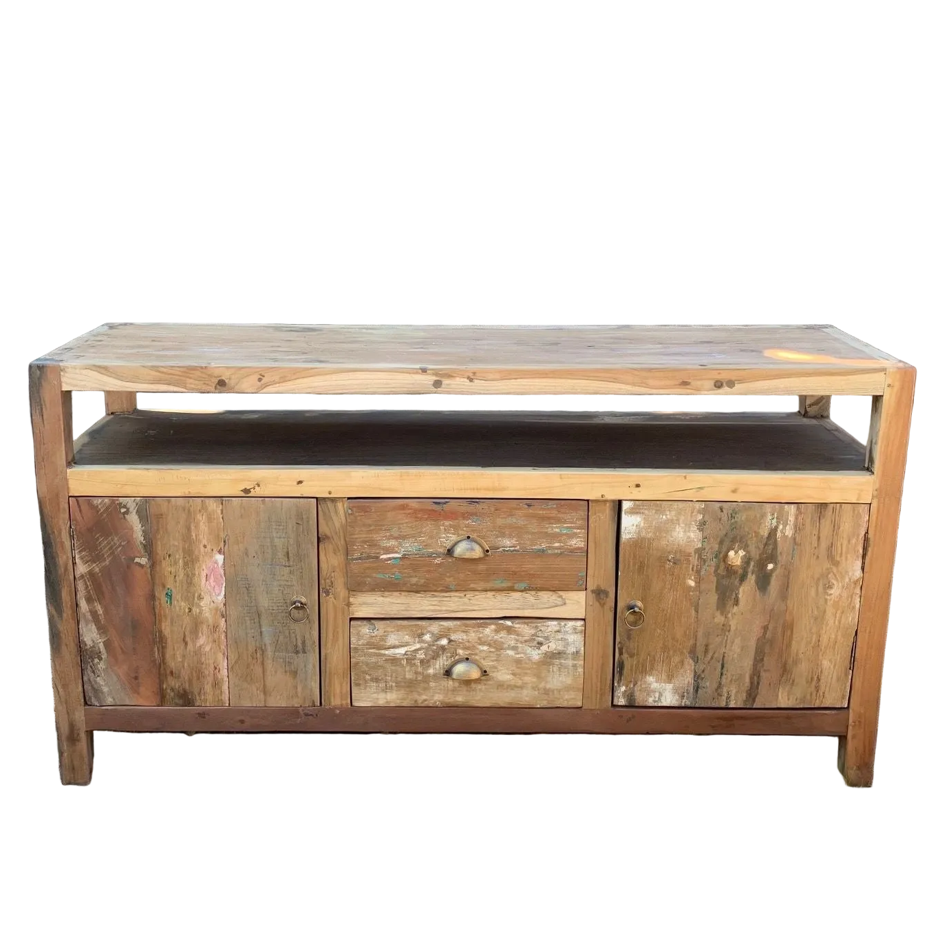 Recycled Teak Wood Large TV Stand  140x40x75cm