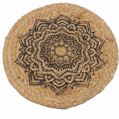 Natural Placemat | Jute | Mandala Print