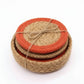 Natural Coaster - Jute & Cotton 10cm  (set of 6) Mixed colours in basket