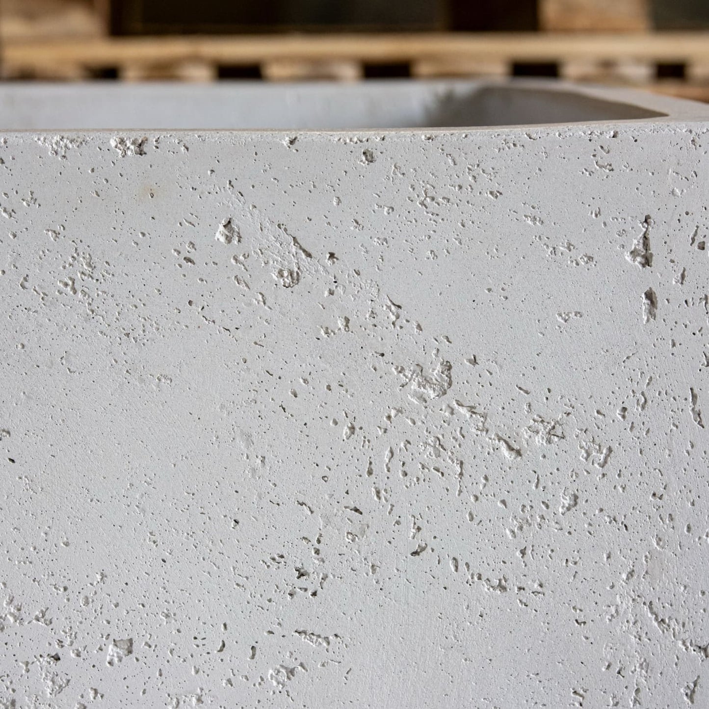 Cubrosa | White Mist – 30cm Medium Square Concrete Planter – 14L Block Plant Pot