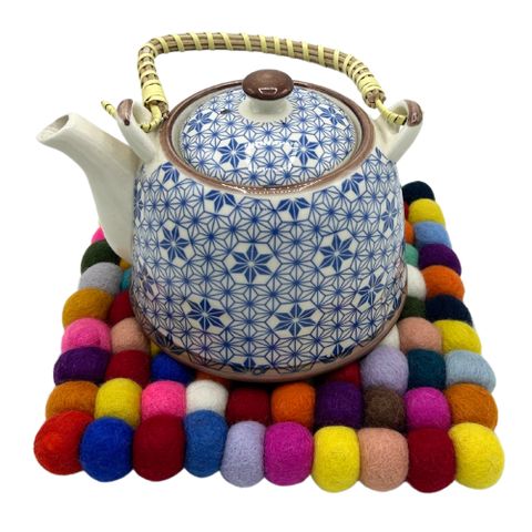 Square Felt Ball Placemat | Multi Colour