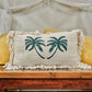 Linen Cushion Cover 30x50cm Palm Tree with Fringe