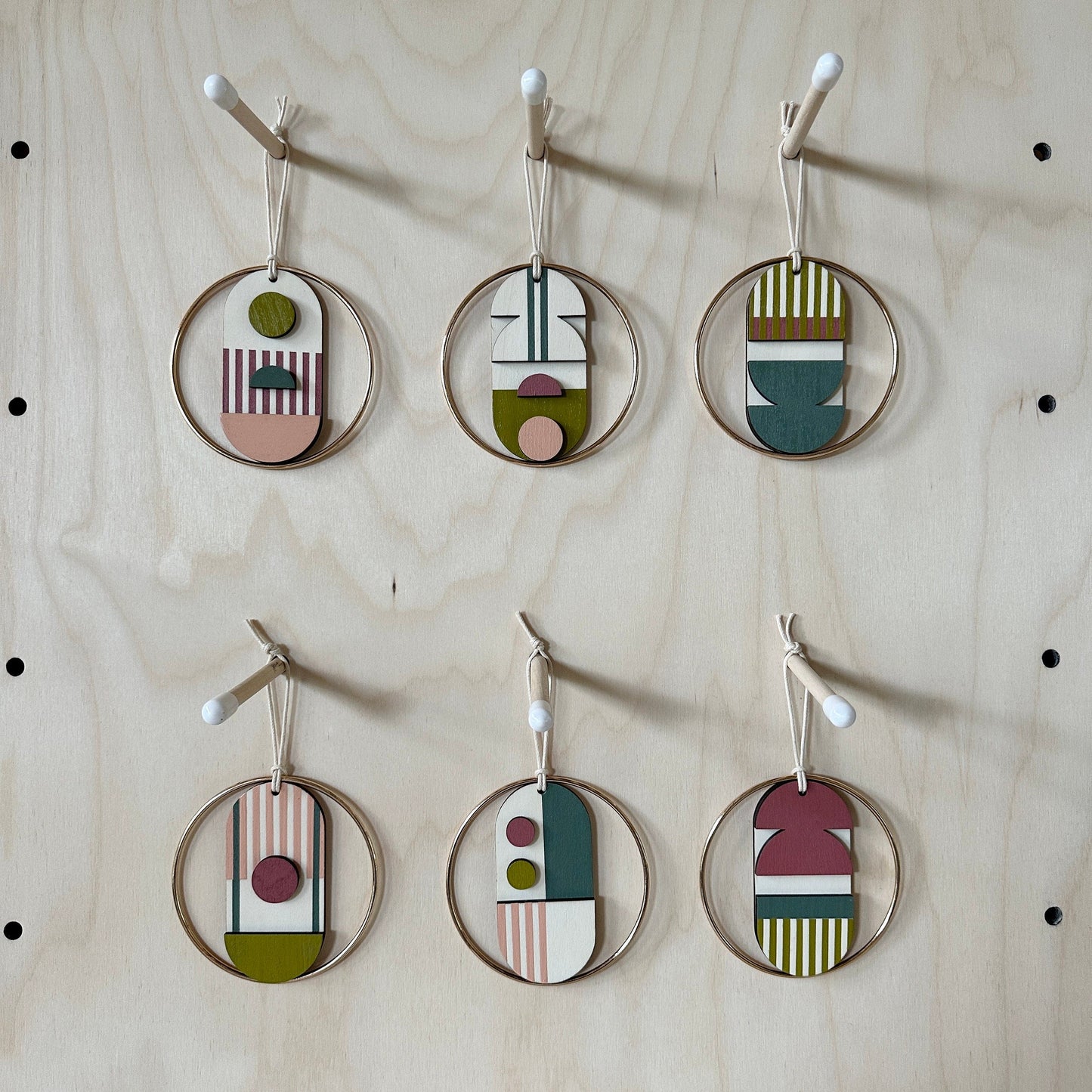 Eclectic Mini Mid-Century Wall Art - Little Wooden Decoration - Contemporary Wall Decor