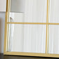 Kyō - Gold Metal Rectangle Lattice Grid Mirror - 120cm x 95cm