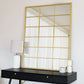Kyō - Gold Metal Rectangle Lattice Grid Mirror - 120cm x 95cm