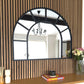 Mio - Black Metal Arched Window Mirror - 95cm x 120cm