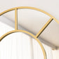 Mio - Full Length Gold Metal Arched Window Mirror - 180cm x 105cm.