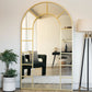 Mio - Full Length Gold Metal Arched Window Mirror - 180cm x 90cm.
