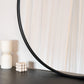 Rei - Large Round Black Metal Circle Mirror - 90cm x 90cm