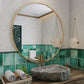 Rei - Large Round Gold Metal Circle Mirror - 90cm x 90cm