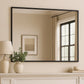 Takara - Black Metal Rectangle Mirror - 120cm x 95cm